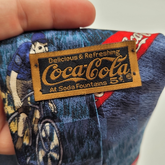 COCA-COLA | vintage 100% silk cycling graphic tie - Picture 3 of 4